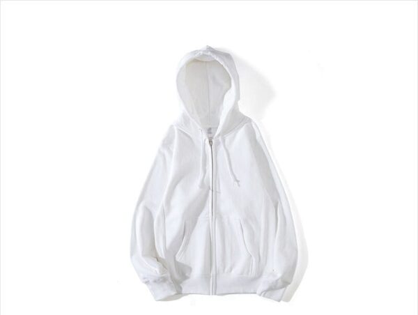 Heavyweight cotton hoodie in cigarette gray with a durable metal zipper