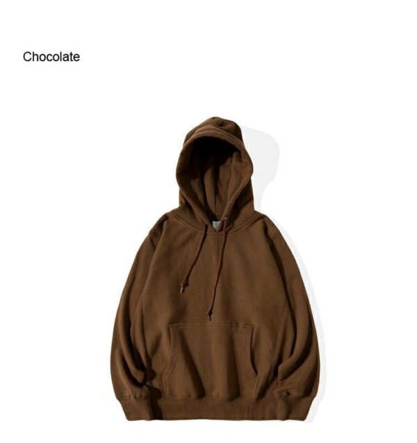 Earth colored chocolate hoodie, brown retro hooded hoodie