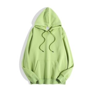 Super soft velvet 600g heavyweight haze blue hooded sweatshirt with thick velvet insulation top for men and women